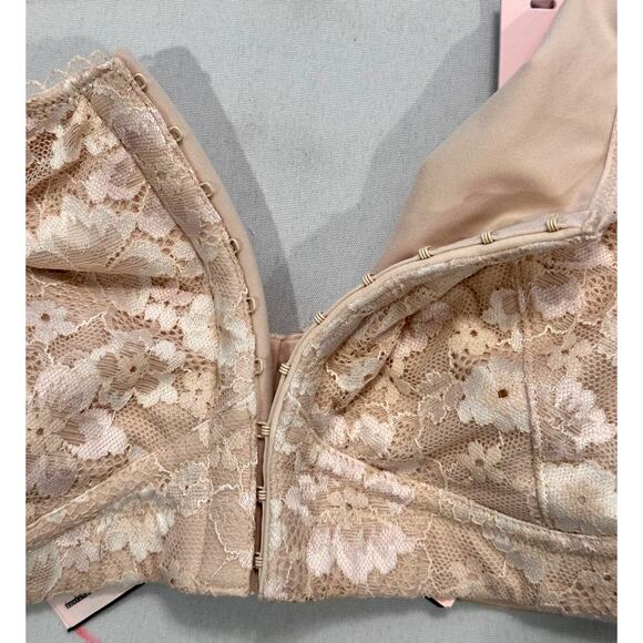 Body by Victoria Lace Mastectomy Bra Purest Pink Lace Overlay XL - Picture 5 of 16